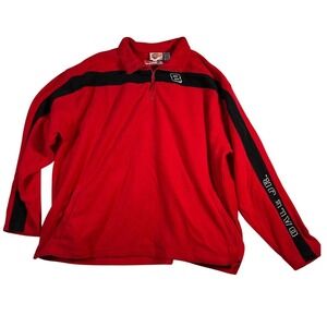 Winners Circle NASCAR Dale Jr 8 Budweiser Red Fleece 1/4 Zip Pullover Mens 2XL